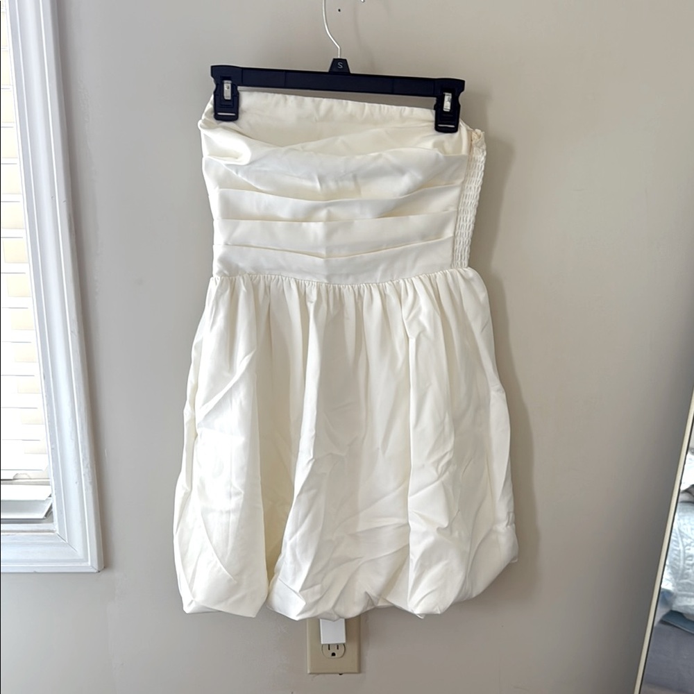 Showpo Shaima Mini Dress - Strapless Bubble Hem Dress